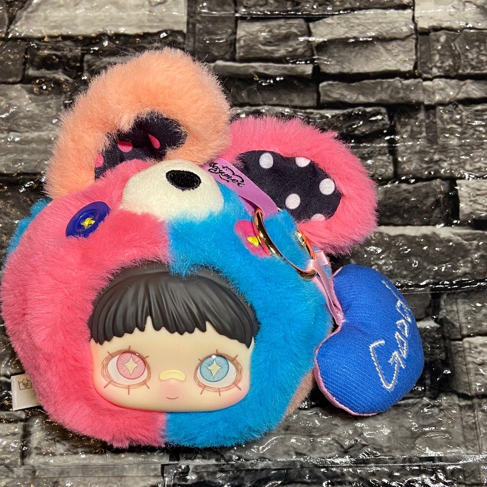 MayMei Once Forgotten Corners Series plush doll head keyring.